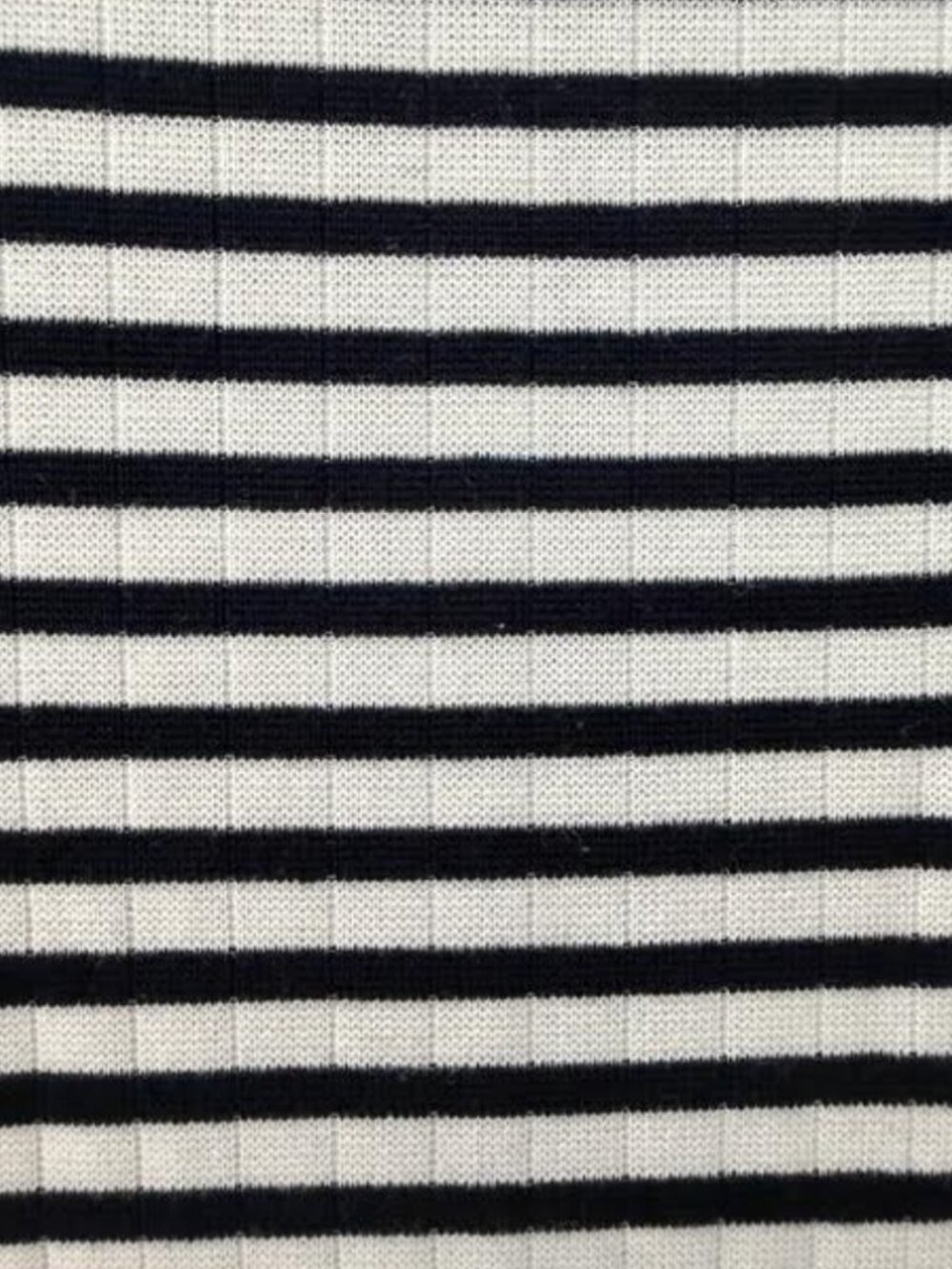 H&M Women's Ribbed Jersey Midi Dress M Bodycon Black White Stripe Boat Neck NWT - Picture 8 of 8